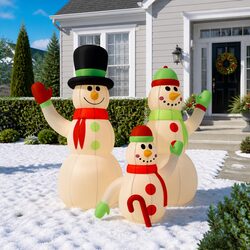 Inflatable Snowman Family: Your Holiday Decoration Solution