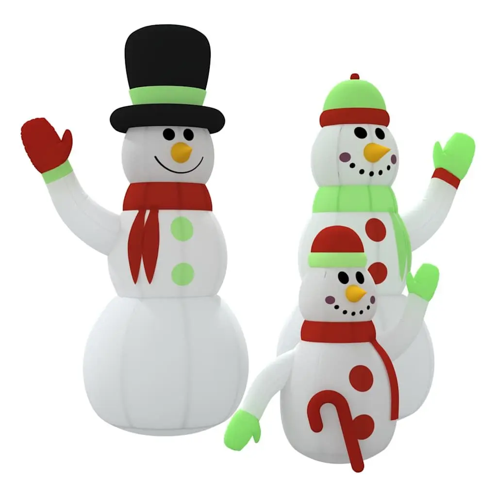 Inflatable Snowman Family 500cm Christmas Yard Decoration with Built-in LED