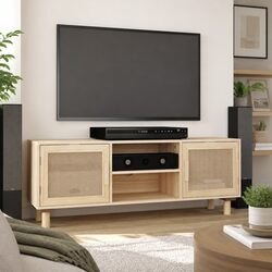 TV Cabinet with Storage Compartments Brown Living Room Media Unit Furniture