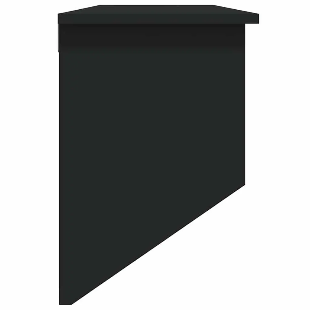 Wall-mounted Coat Rack Black with Storage Compartments and Hooks Scandinavian Style