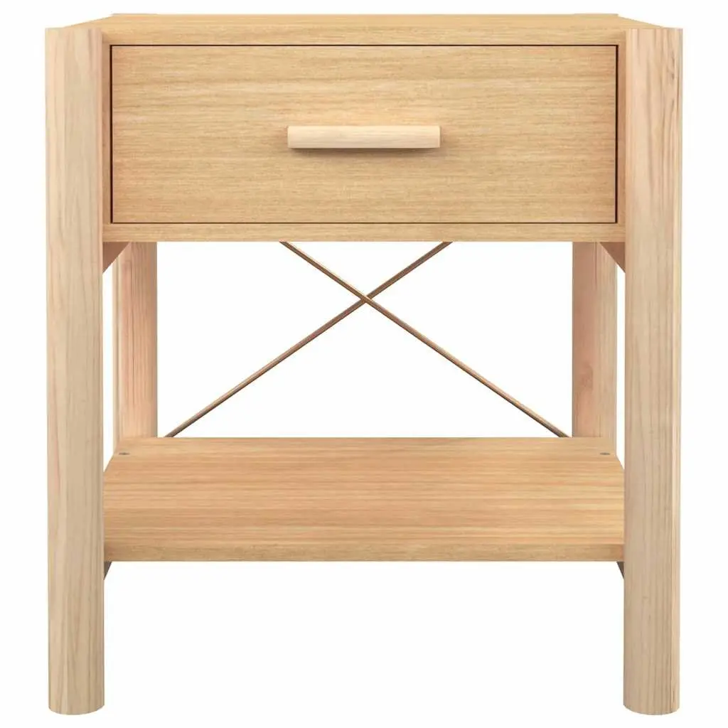 Bedside Tables Brown 2 Piece Engineered Wood Nightstand Cabinet Storage Furniture
