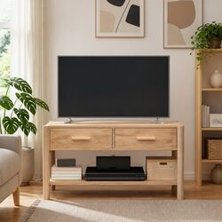 Compact and Stylish TV Cabinet - 82x38x45cm in Brown