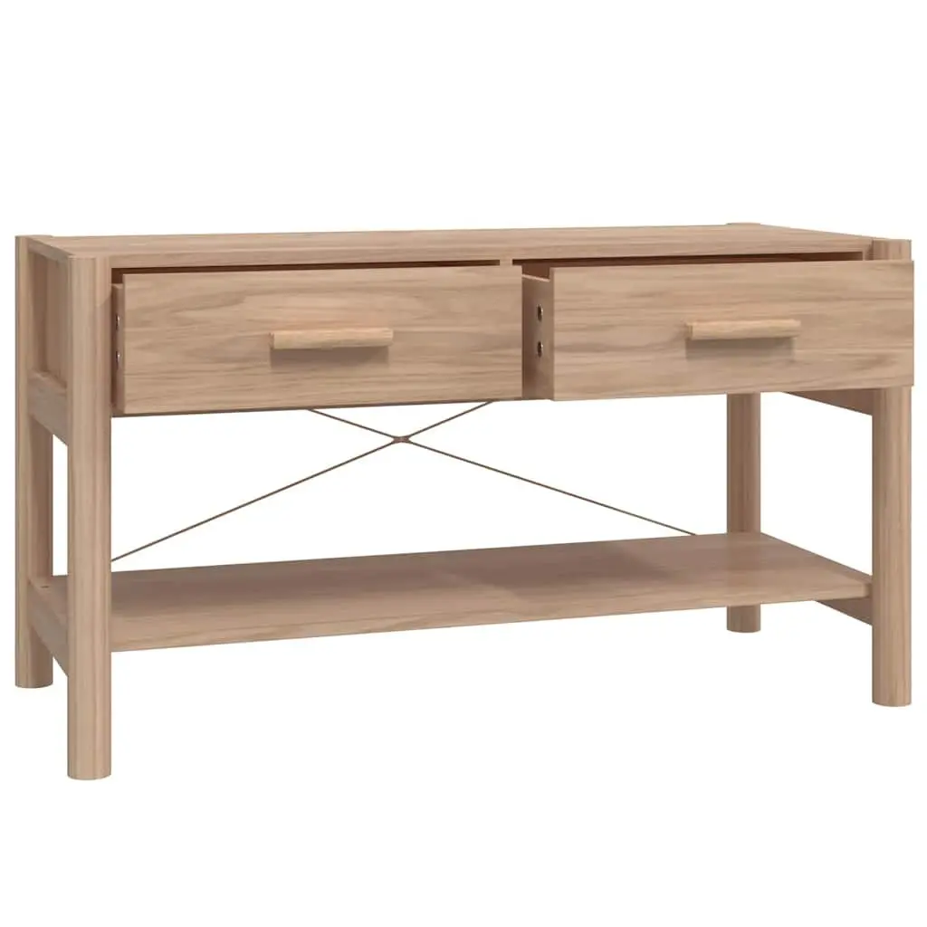 TV Cabinet Brown 82x38x45cm Engineered Wood with Solid Wooden Legs for Living Room Storage