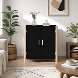 Compact Black Sideboard with Strong Build Quality