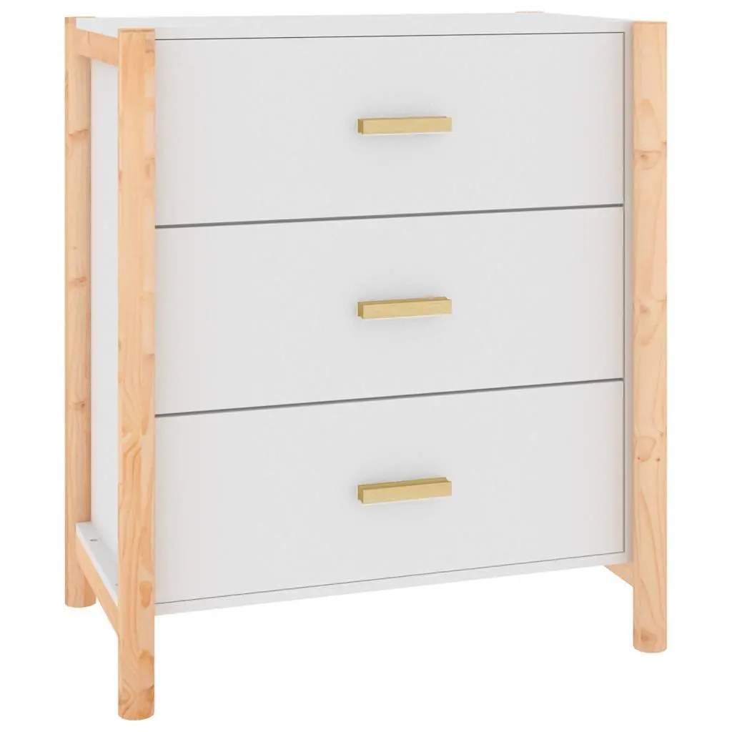 Sideboard White 62x38x70cm Engineered Wood Storage Cabinet