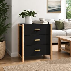 Sideboard Black 62x38x70 cm Storage Cabinet Engineered Wood Furniture