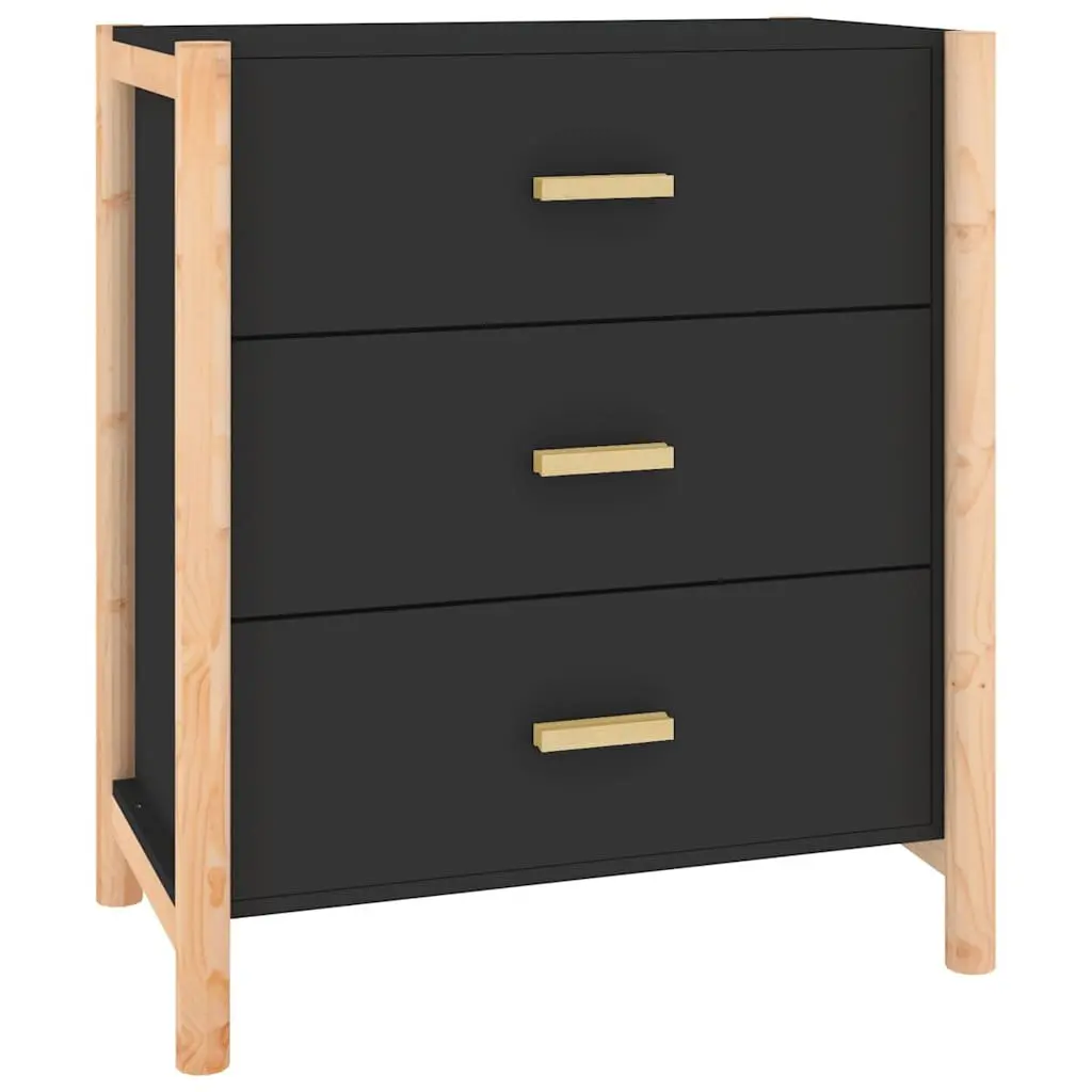 Sideboard Black 62x38x70 cm Engineered Wood Storage Cabinet