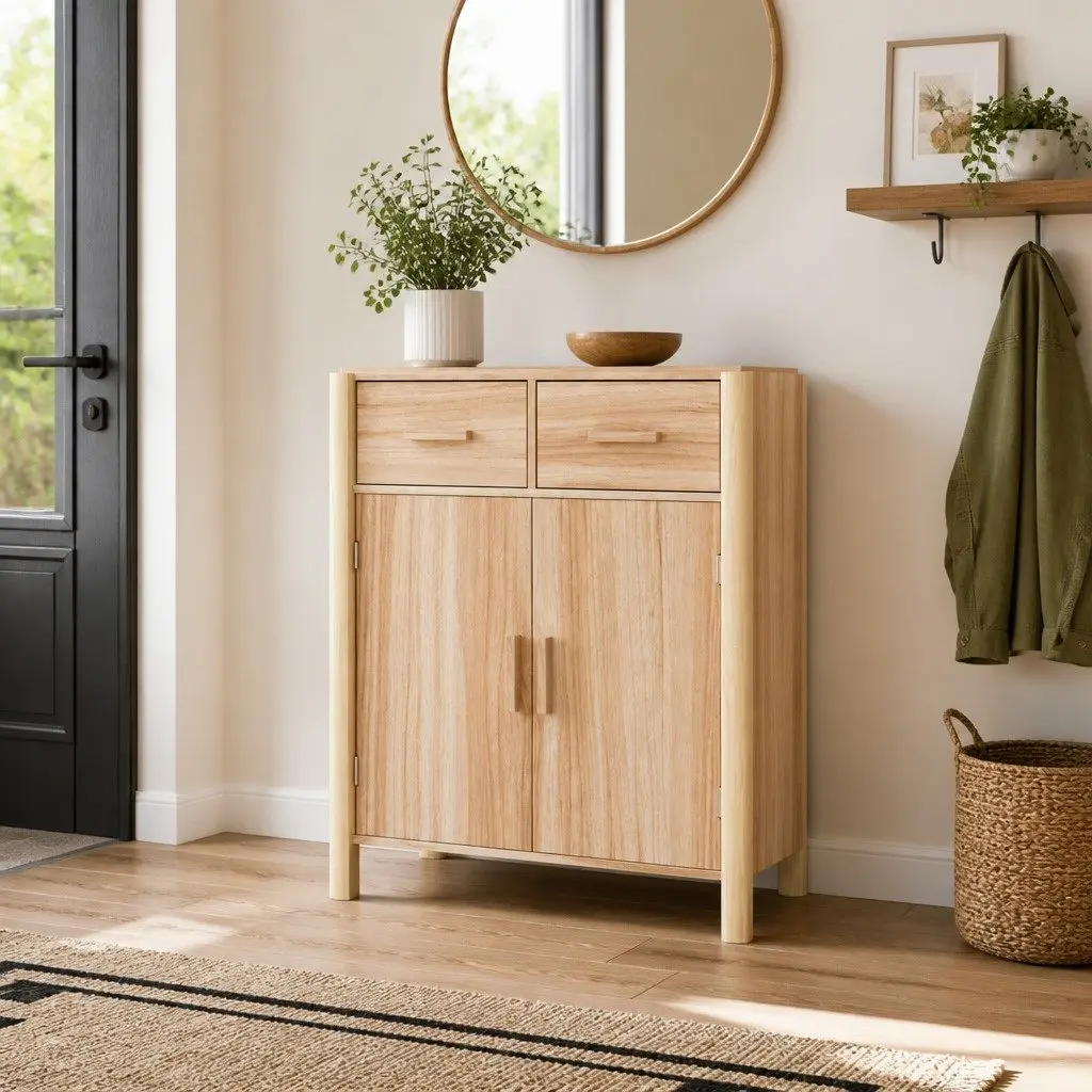 Storage Cabinet Brown Engineered Wood 62x38x75cm Sideboard Home Furniture