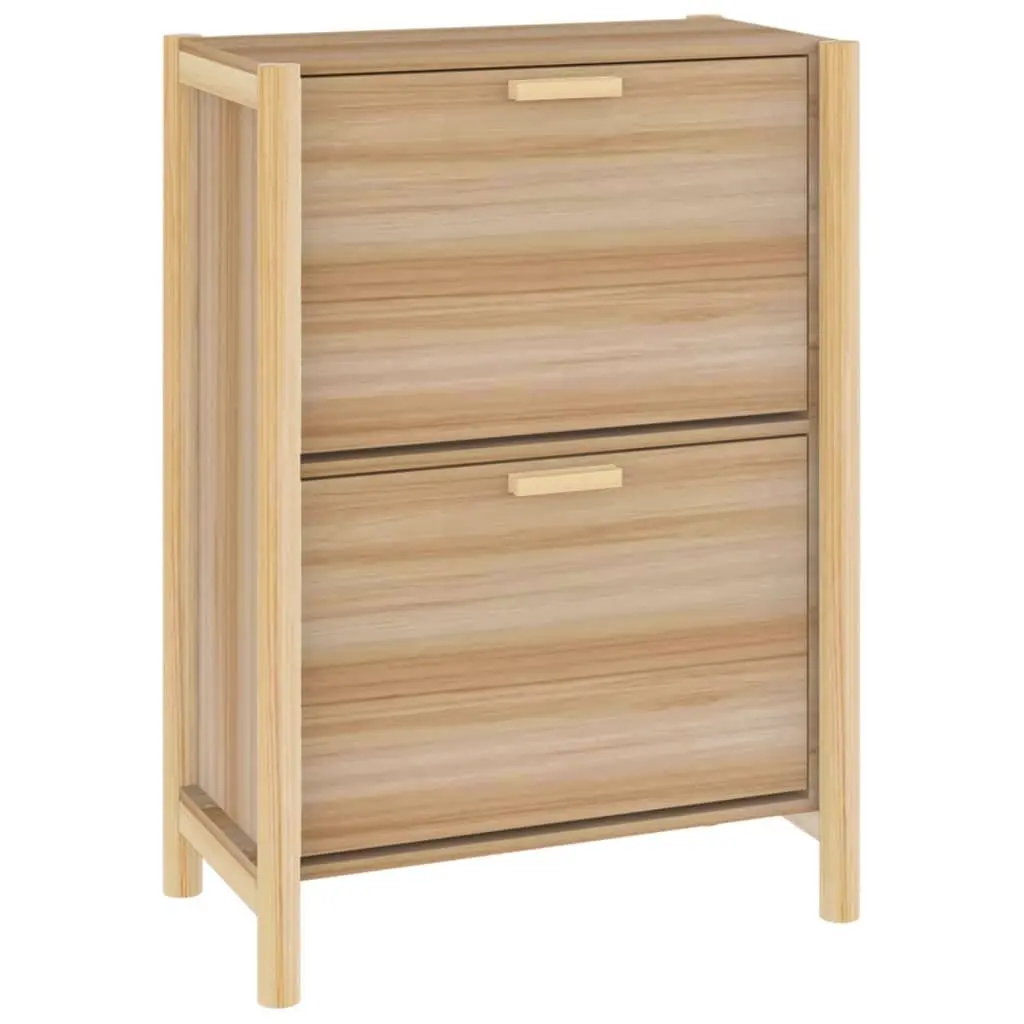 Shoe Cabinet Brown 57.5x33x80 cm Engineered Wood Storage Organiser Furniture