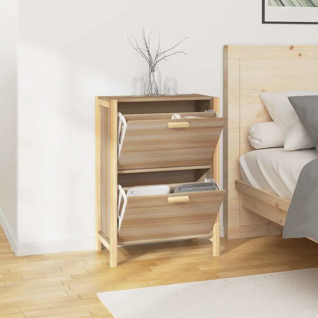 Shoe Cabinet Brown 57.5x33x80 cm Engineered Wood Storage Organiser Furniture