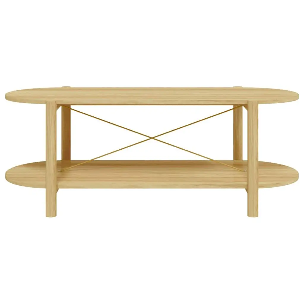 Brown Coffee Table 110x48x40cm Engineered Wood Storage Side Table