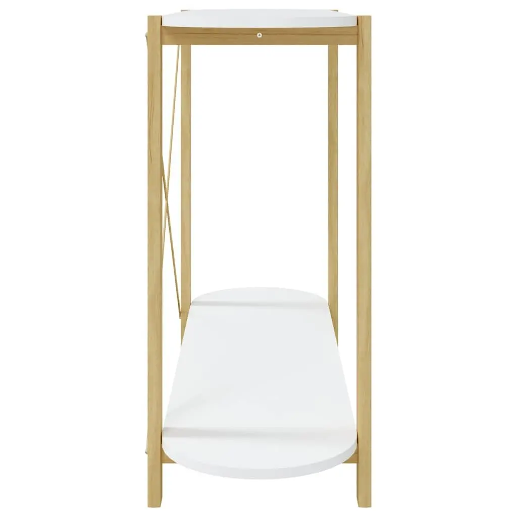 Console Table White 110x38x75cm Engineered Wood Accent Storage Cabinet Entryway
