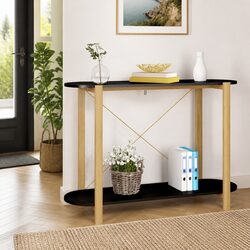 Black Console Table with Ample Storage Options
