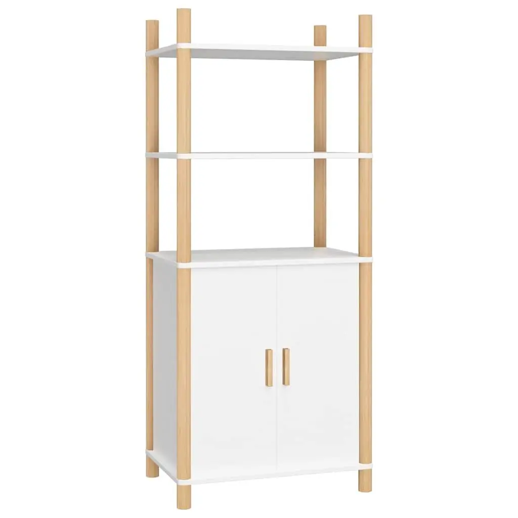 Highboard White 60x40x141 cm Engineered Wood Storage Cabinet