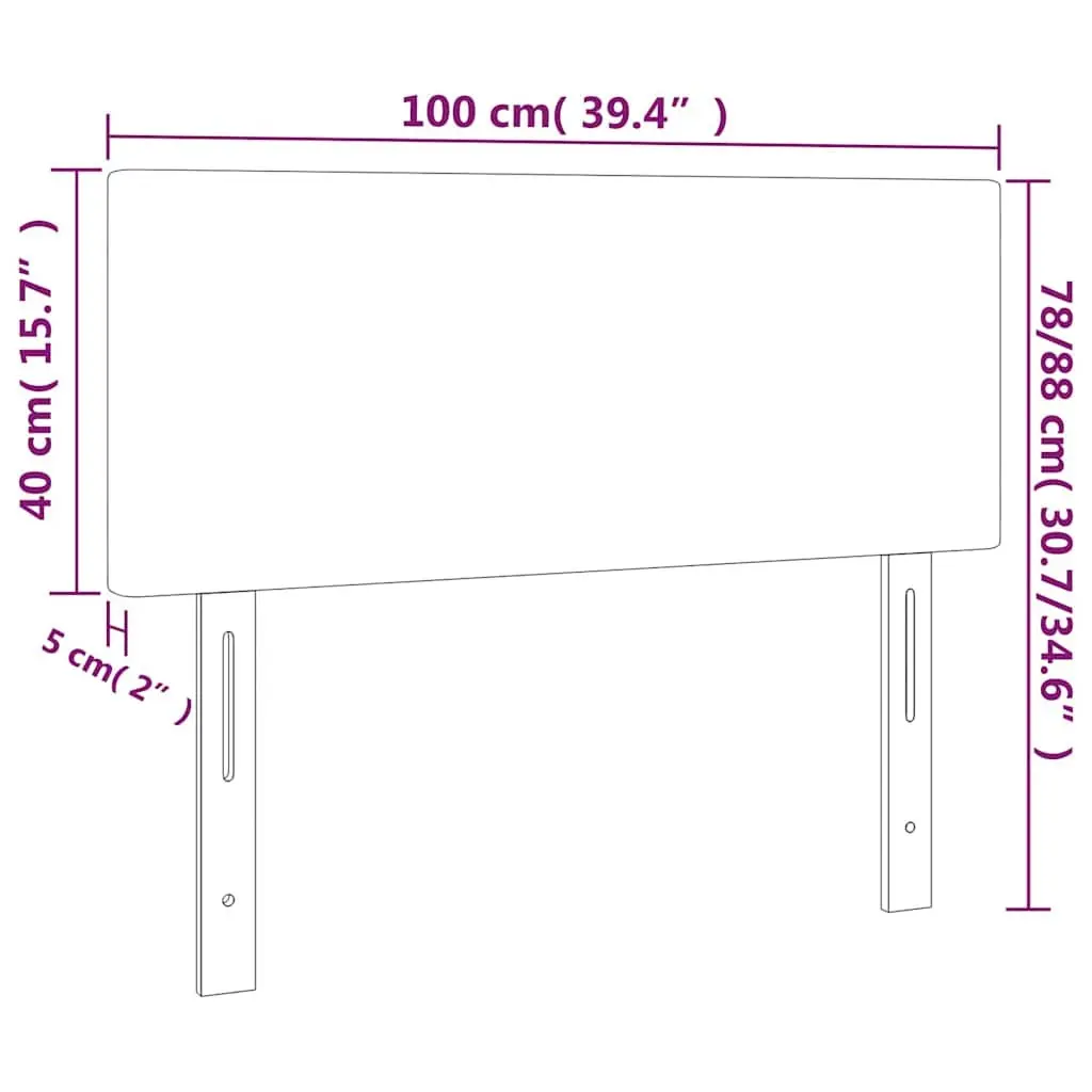 Headboard Dark Grey 100cm Fabric Adjustable Height Back Support