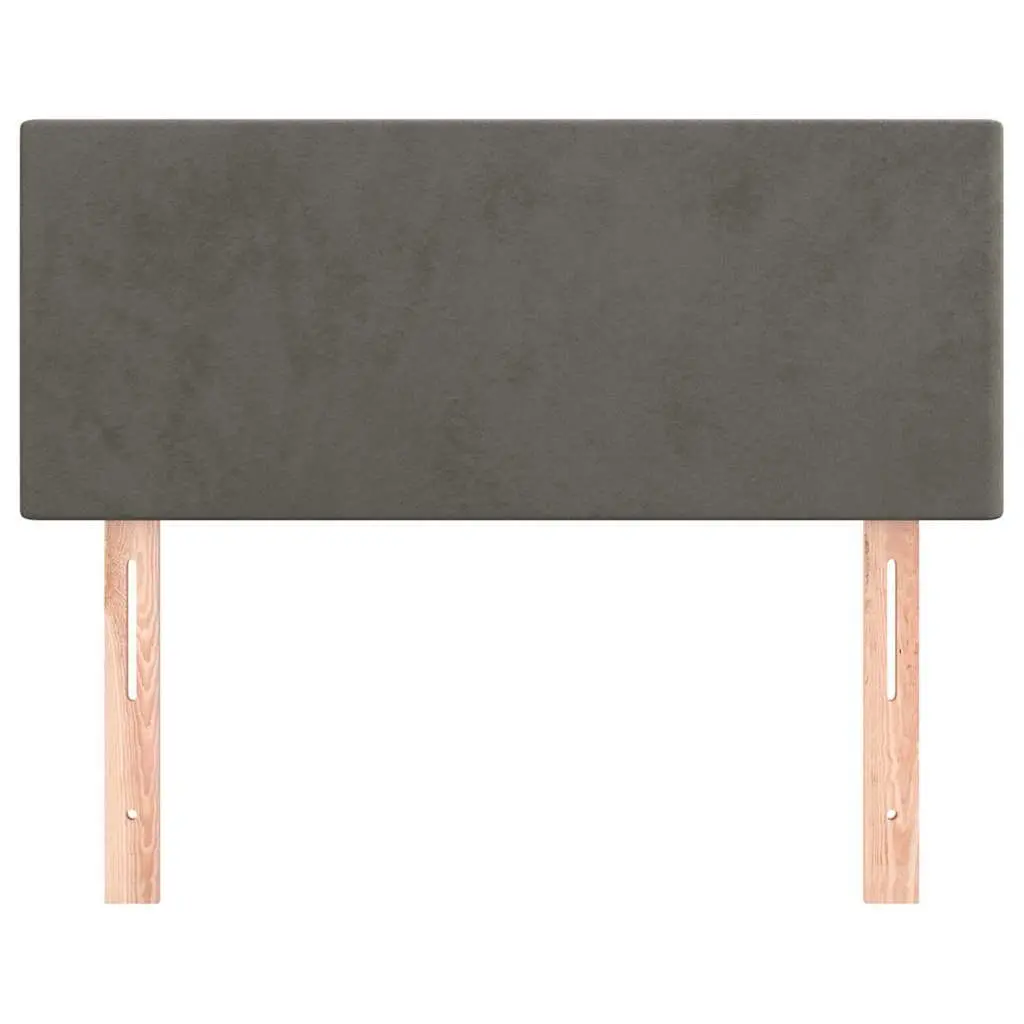 Headboard Grey 100 cm Velvet Upholstered Bed Head Adjustable Height Bedroom Furniture Support
