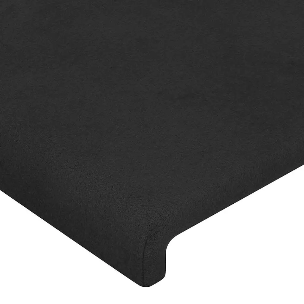 Velvet Headboard Black Adjustable Height Bedroom Furniture Support