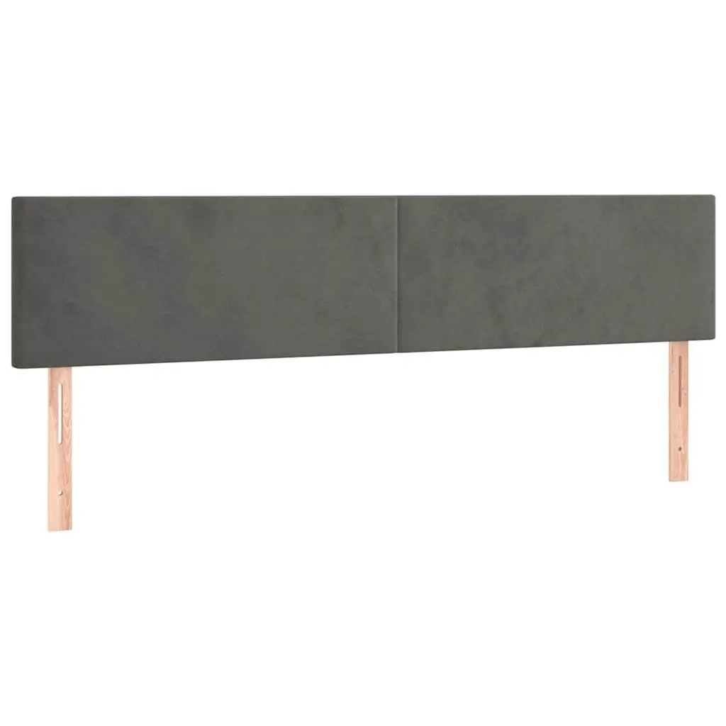 Headboard Dark Grey 160x5x78/88 cm Soft Velvet Bedroom Furniture Back Support