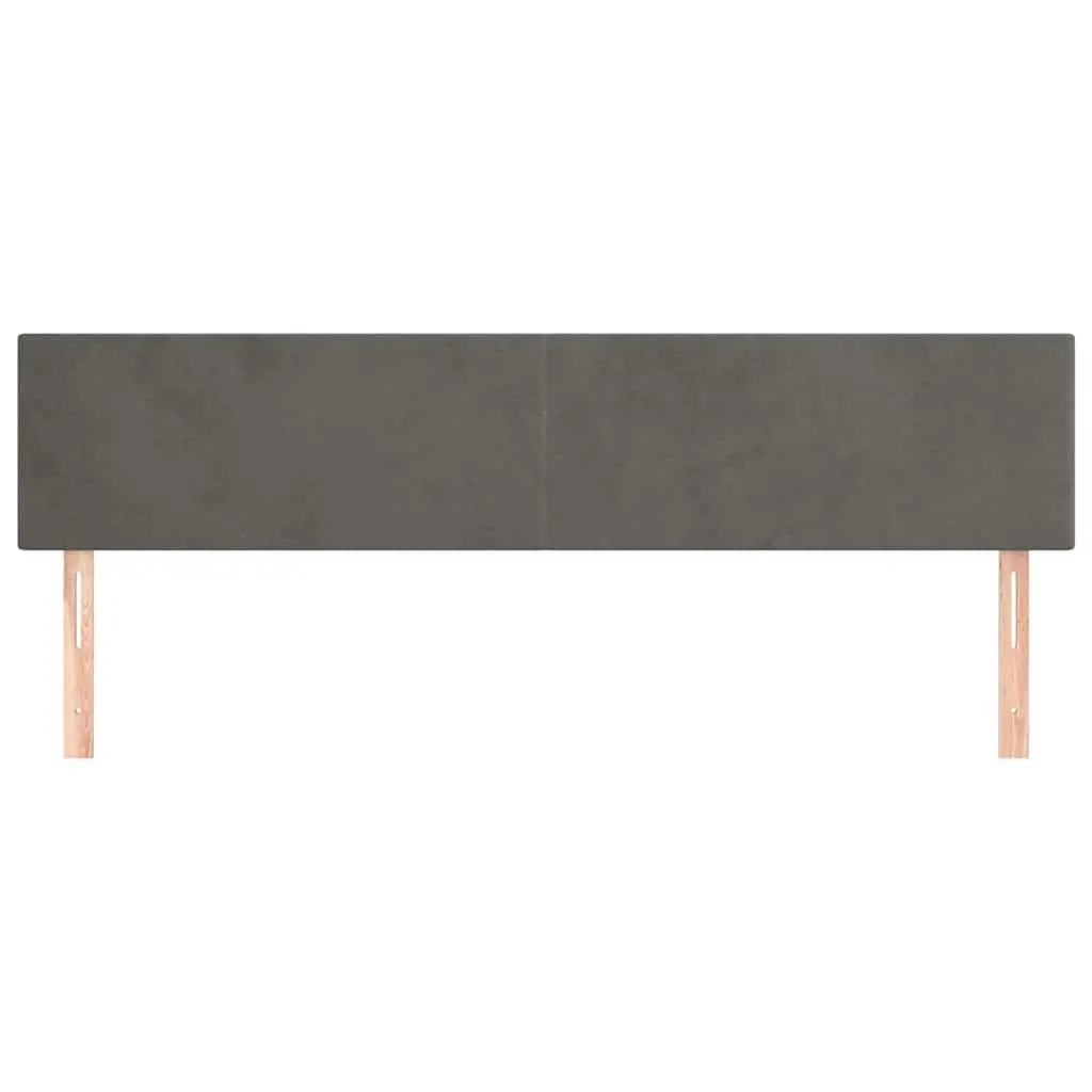 Headboard Dark Grey 160x5x78/88 cm Soft Velvet Bedroom Furniture Back Support