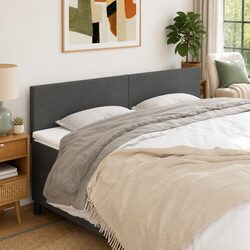 Compact Dark Grey Headboard 200x5x78/88 cm for Comfort