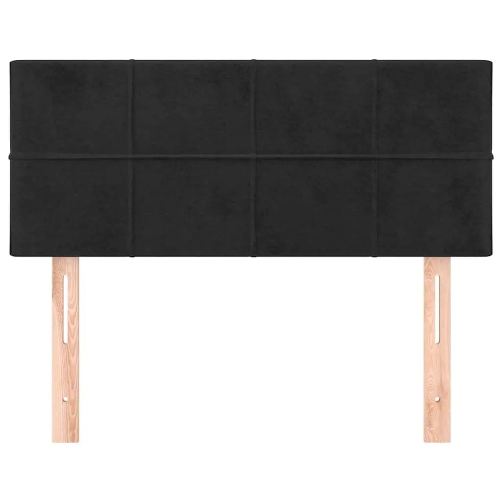 Headboard Black 100 cm Velvet Bed Upholstered Bedroom Furniture Cushioned Back