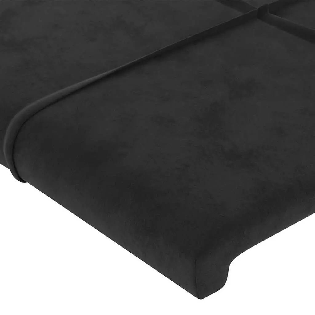 Velvet Headboard Black Adjustable Height Bedroom Furniture
