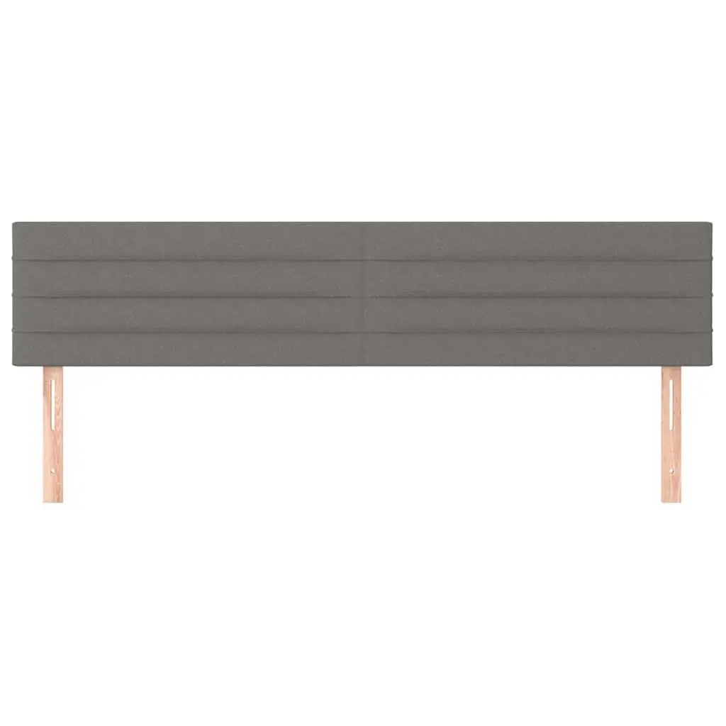 Grey Fabric Headboard Adjustable Height Bedroom Furniture Wooden Legs Back Support