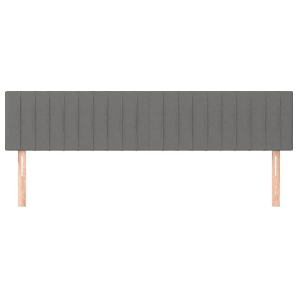 Headboard Dark Grey 200x5x78 cm Fabric Adjustable Height Bedroom Furniture