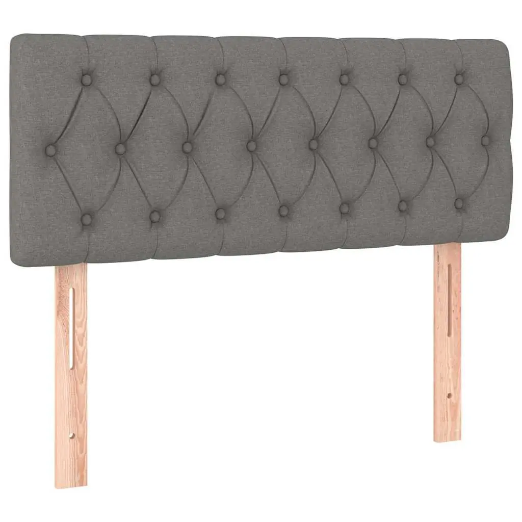 Fabric Headboard Dark Grey Adjustable Height 100cm 7cm Thick Bedroom Bed Support 78 to 88cm