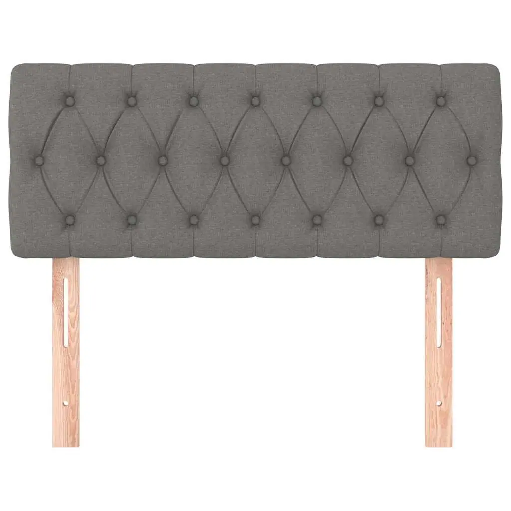 Fabric Headboard Dark Grey Adjustable Height 100cm 7cm Thick Bedroom Bed Support 78 to 88cm