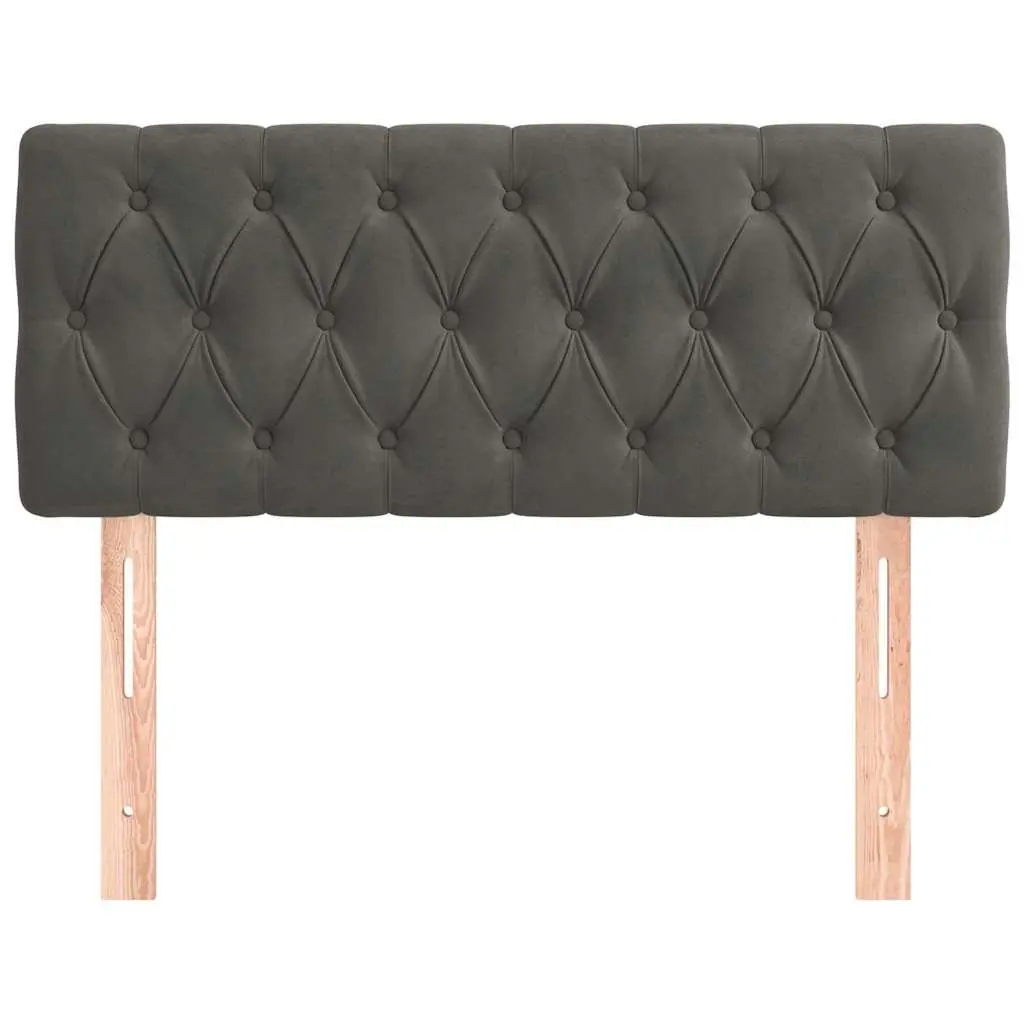 Velvet Headboard 100cm Grey Upholstered Bed Back Support Bedroom Furniture