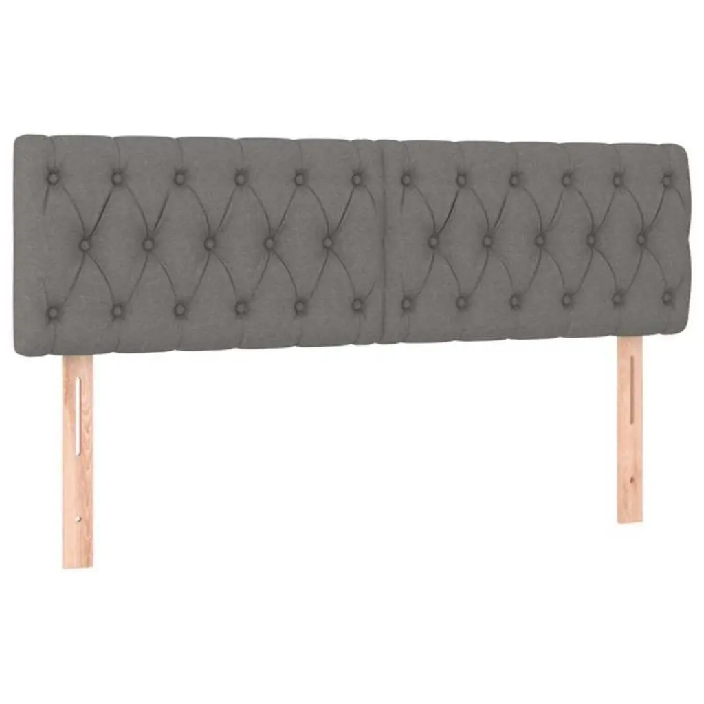 Headboard Dark Grey 160x7x78-88 cm Fabric Adjustable Height Bedroom Bed Head Support