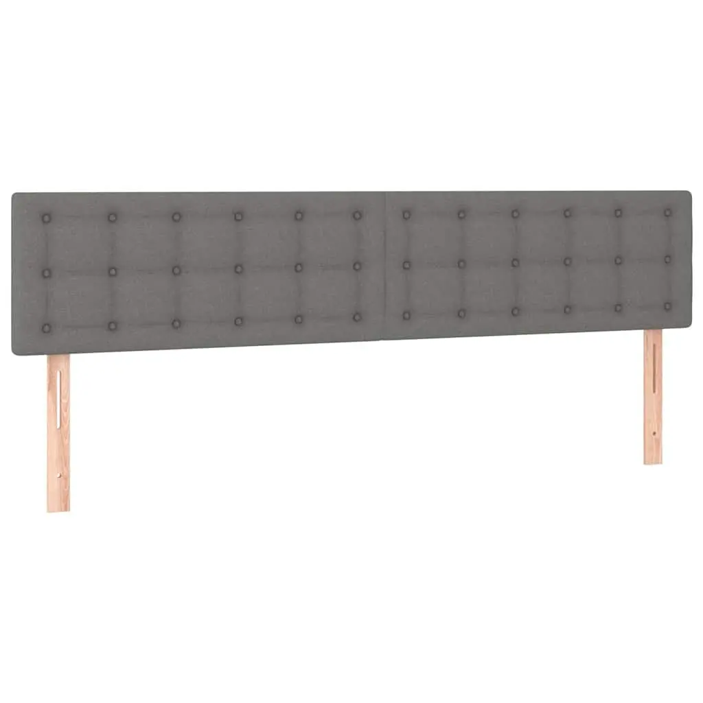 Headboard Dark Grey 160x5x78/88 cm Fabric Bedroom Bed Head Support Back Rest