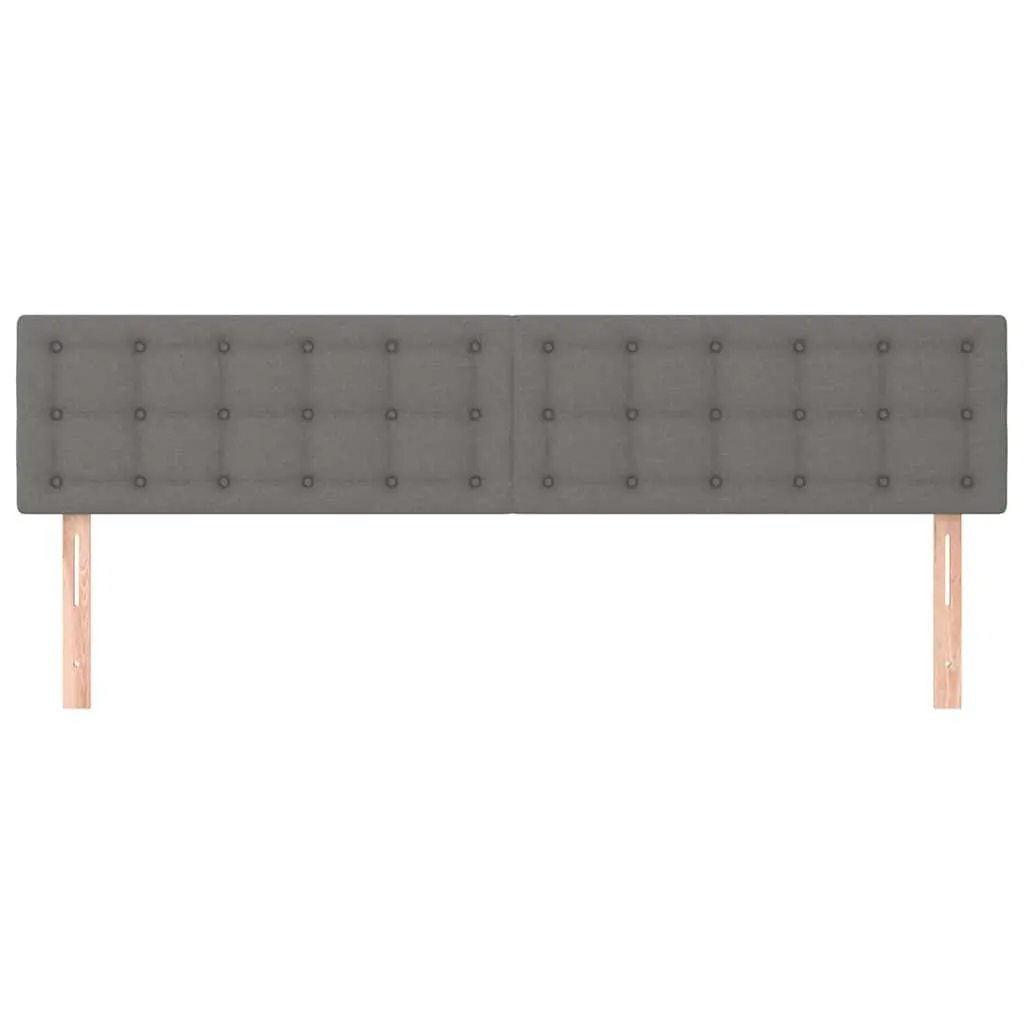Headboard Dark Grey 160x5x78/88 cm Fabric Bedroom Bed Head Support Back Rest
