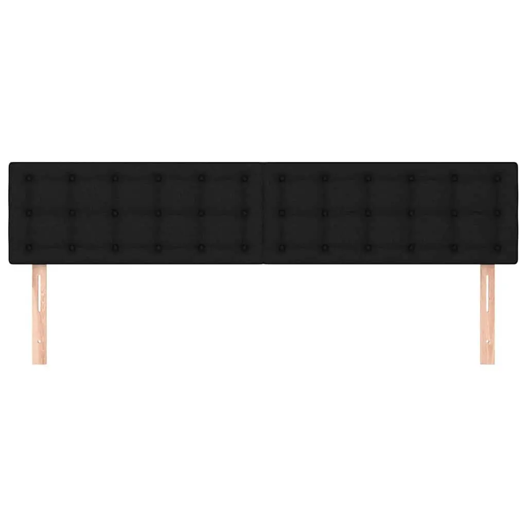 Headboard Black 160x5x78/88 cm Fabric Bedroom Bed Header Support Adjustable