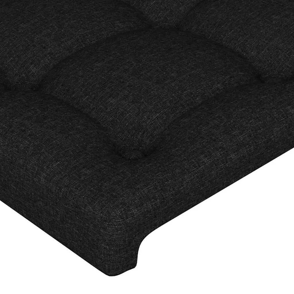 Headboard Black 160x5x78/88 cm Fabric Bedroom Bed Header Support Adjustable