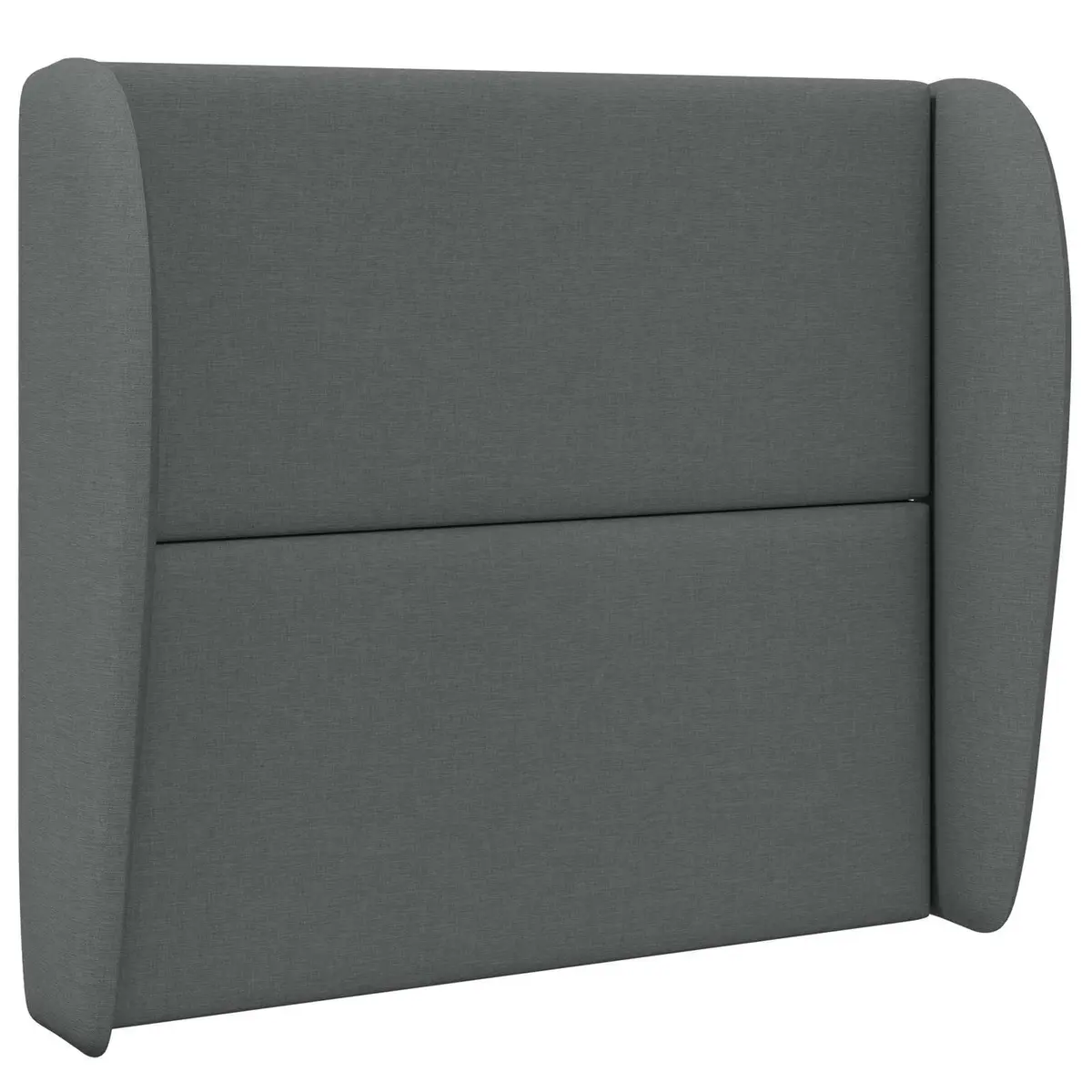 Headboard Wave Ear Modern Bedroom Dim Grey Fabric Upholstered Elegant Design