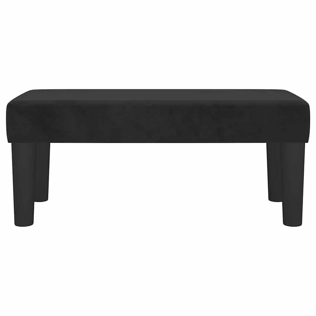 Bench Black Velvet 70 x 30 x 30 cm Padded Foam Multifunctional Living Room Bedroom