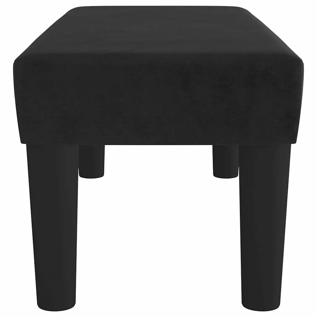 Bench Black Velvet 70 x 30 x 30 cm Padded Foam Multifunctional Living Room Bedroom