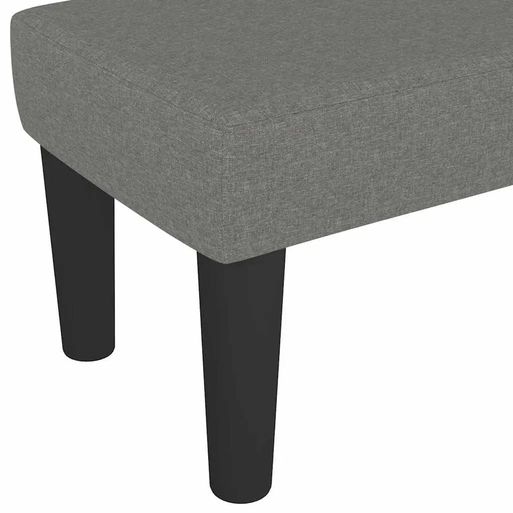 Upholstered Bench Grey Fabric 100x30x30cm Padded Seat for Living Room Furniture