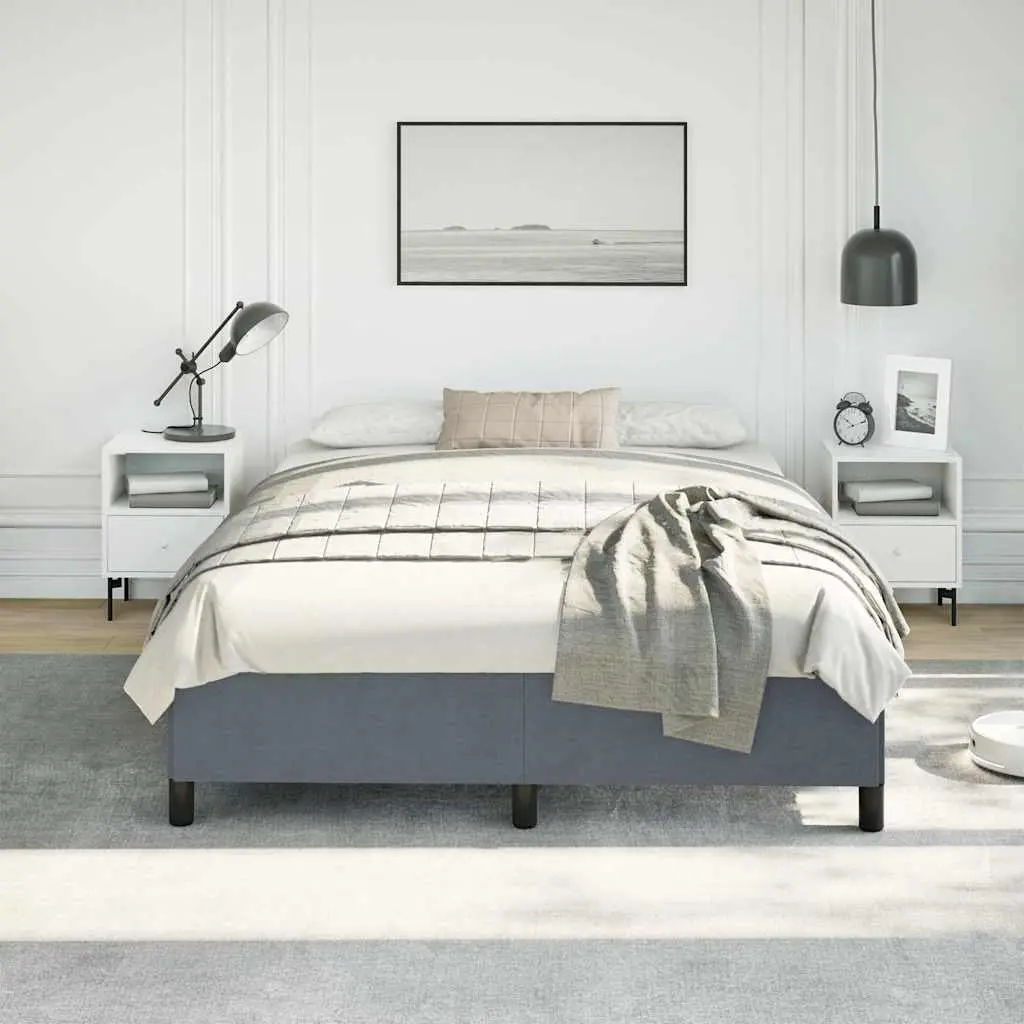 Queen Bed Frame Grey Velvet 152x203cm Upholstered Bedroom Furniture