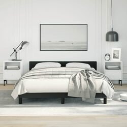 Double Bed Frame in Black Faux Leather - Simple Yet Elegant