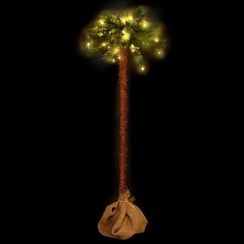 Artificial Christmas Tree Green 180cm with LED Lights Stable Stand