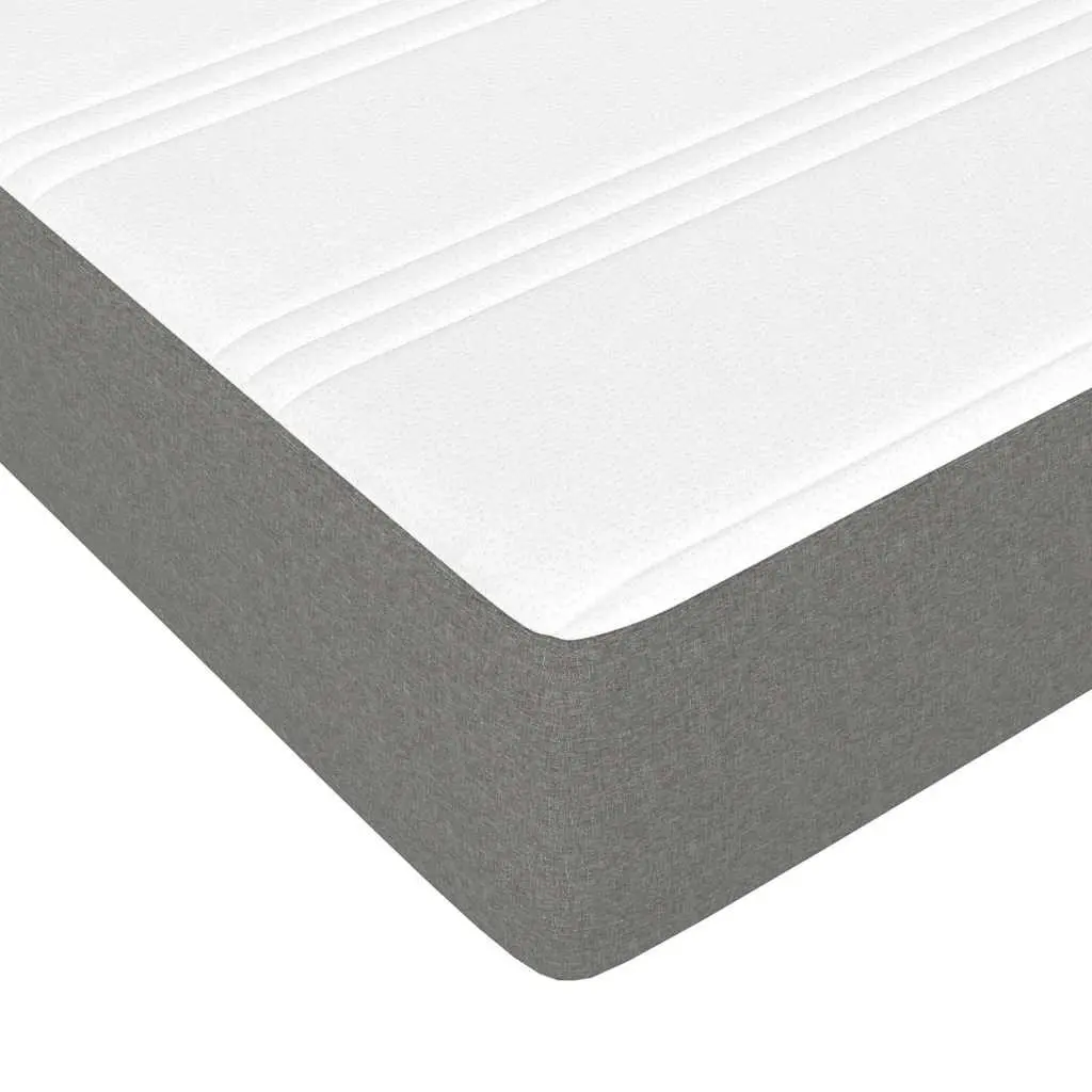 Pocket Spring Bed Mattress Grey 152x203x20cm Medium Firm Supportive Foam