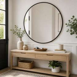 Confidently Stylish 50 cm Black Wall Mirror