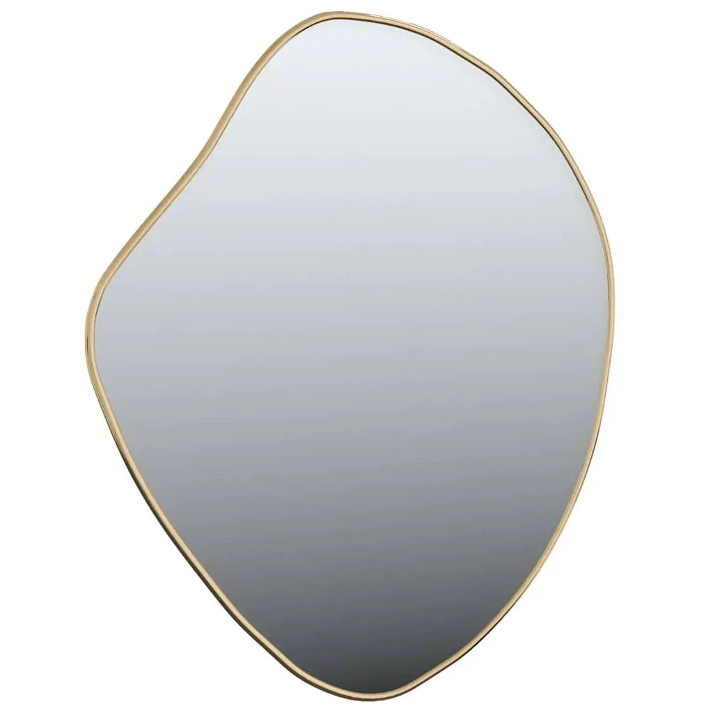 Gold Wall Mirror 60x50 cm Decorative Hanging Glass Frame