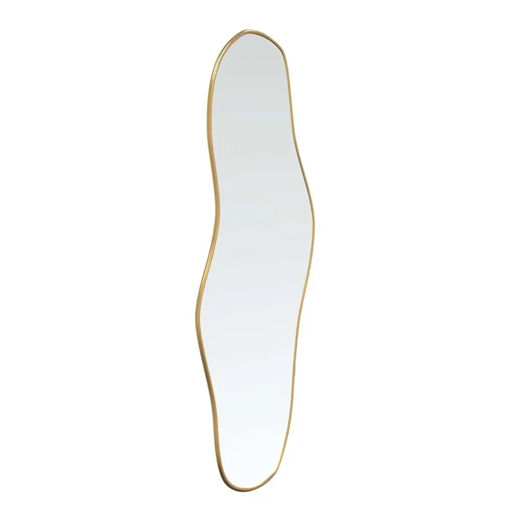 Wall Mirror Gold 90x40 cm Minimalist Vanity Hanging Decor Bedroom Bathroom Home