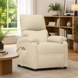 Cream Electric Massage Chair with 6 Points