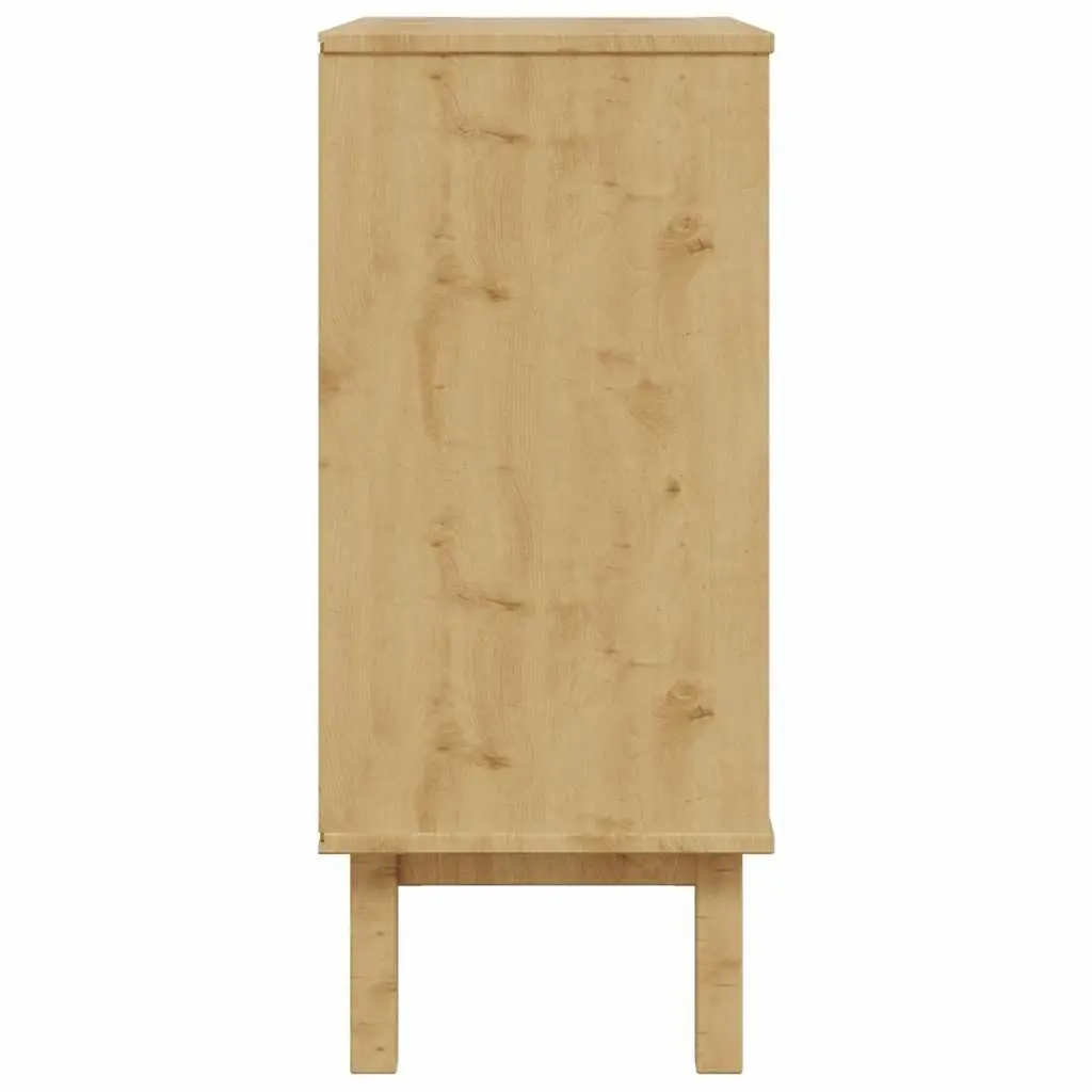Drawer Cabinet Grey Solid Wood Pine Scandinavian Storage 4 Drawers