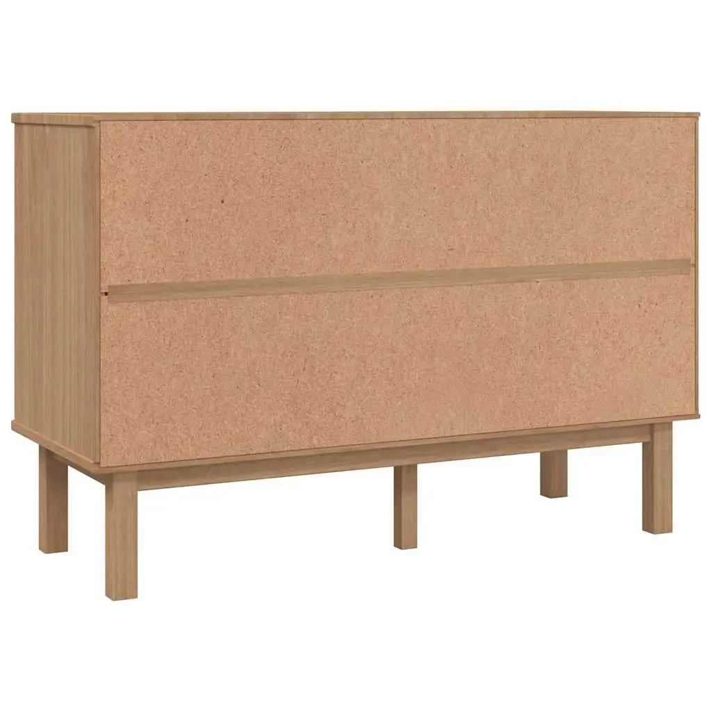 Drawer Cabinet Brown 6 Drawers Solid Pine Wood Storage Chest Scandinavian Style